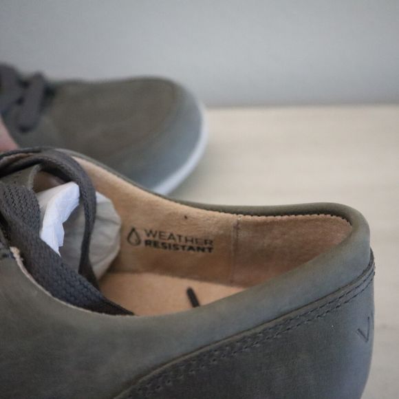 Vionic NBK/TVW5623 Women's Sz 10 Slate Gray Abigai Leather Lace Up Sneakers $130 - Picture 6 of 13